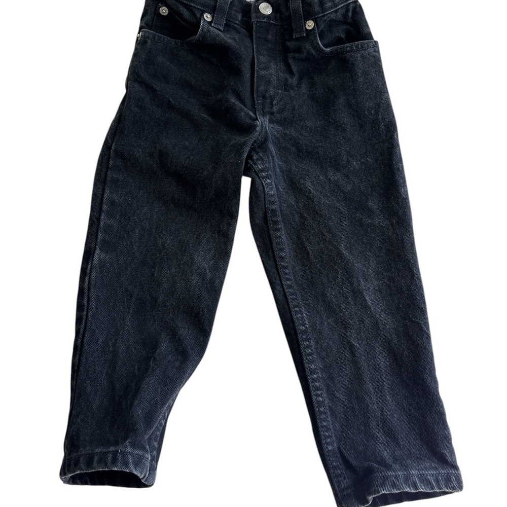 🍀GAP Black High-Waisted Straight-Leg Jeans